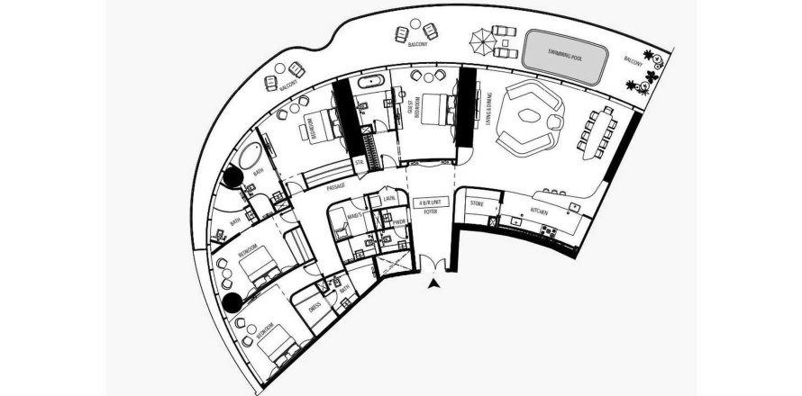 Dzīvoklis MERCEDES-BENZ PLACES Downtown Dubai (Downtown Burj Dubai)jā, AAE 4 istabas, 372.12 m2 Nr. 488429