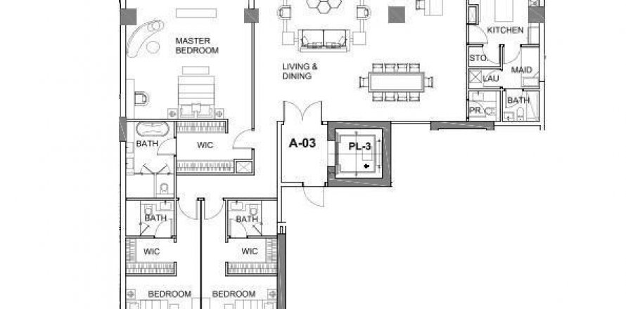 Byt v CAVALLI COUTURE v Al Safa, Dubai, SAE 3 ložnice, 390.87 m² Č.: 294977
