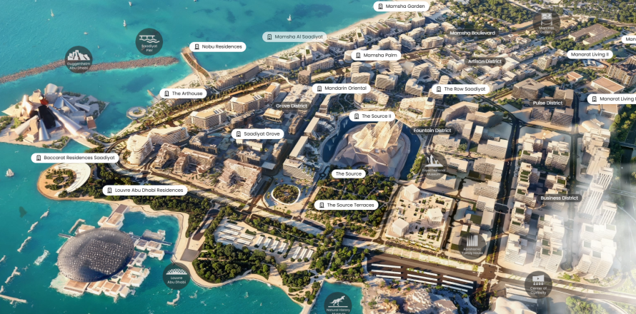 Apartment on the Saadiyat Island, Abu Dhabi, UAE 1 bedroom, 88 sq.m. № 716210