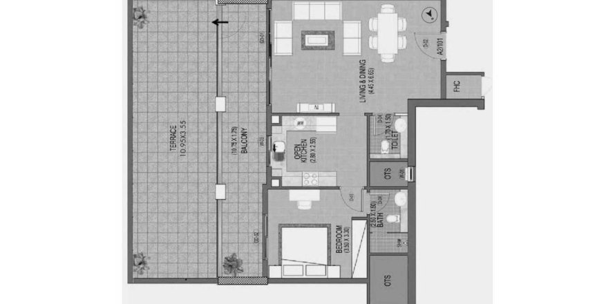 Apartment i Al Satwa, Dubai, UAE 1 soveværelse, 126 kvm № 690704