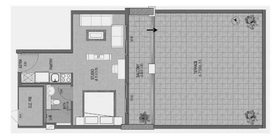 Apartmen di Triana Residences di Al Satwa, Dubai, UAE 1 bilik, 91 meter persegi № 690703