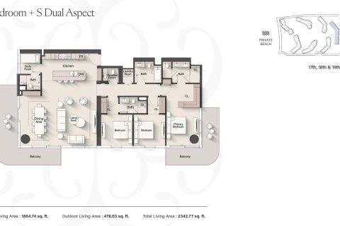 Dzīvoklis Dubaijā, AAE 1 istaba, 85 m2 Nr. 704303 - attēls 25
