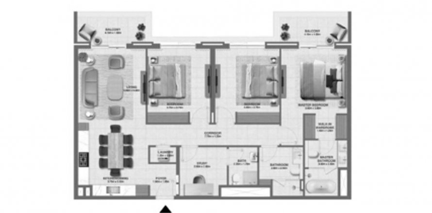 Apartment sa Golf Verge sa Dubai South (Dubai World Central), Dubai, UAE 3 silid-tulugan, 156.36 sq.m. № 579402
