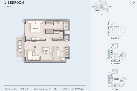 Пәтер Dubai Land, Дубай, БАӘ-да 1 бөлме, 45 м² № 704407 - фото 12