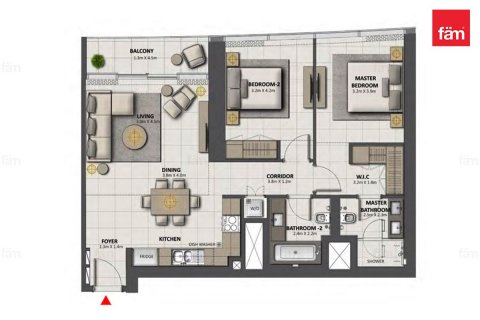 Byt v Dubai, SAE 2 ložnice, 110.6 m² Č.: 632816 - fotografie 26