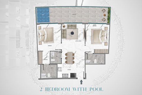 Huoneisto Majan, Dubai, Arabiemiraatit 1 huone, 41 m2 № 730878 - kuva 18