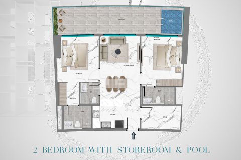 Huoneisto Majan, Dubai, Arabiemiraatit 1 huone, 41 m2 № 730878 - kuva 19