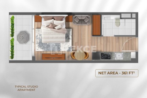 Apartament na sprzedaż w Dubai, ZEA 1 pokój, 42 mkw., nr 730876 - zdjęcie 16