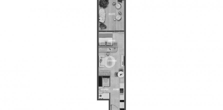 Byt v SkyHills Astra v Al Barsha, Dubai, SAE 48.8 m² Č.: 574712