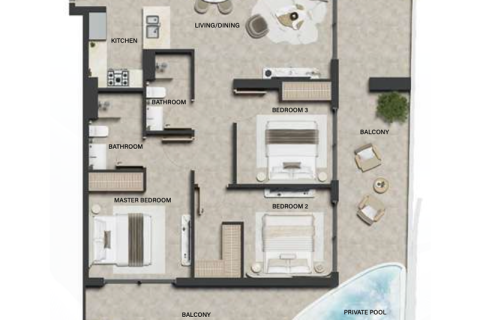 Appartement te koop in Dubai Land, Dubai, VAE 1 kamer, 43 vr.m., nr 732438 - foto 9