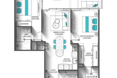 Apartman u gradu Dubai Land, UAE 1 soba, 38 m2 Br. 732434 - Slika 6