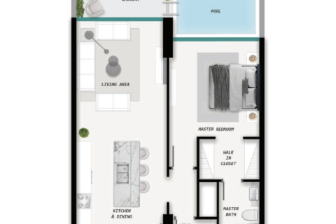Dubai, संयुक्त अरब अमीरात में अपार्टमेंट, 1 बेडरूम, संख्या 690218 - फ़ोटो 7