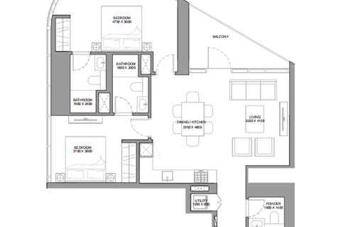Dubai、UAE にあるマンション販売中 1ベッドルーム、47 m2、No690221 - 写真 7