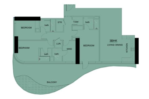 Apartmen di Jumeirah Village Triangle, Dubai, UAE 1 bilik tidur № 690222 - foto 8