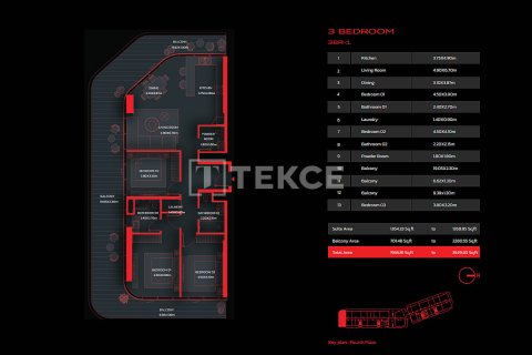 Byt v Al Marjan Island, Ras Al Khaimah, SAE 2 ložnice, 110 m² Č.: 693298 - fotografie 19