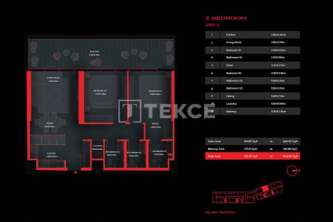 Byt v Al Marjan Island, Ras Al Khaimah, SAE 2 ložnice, 110 m² Č.: 693298 - fotografie 18