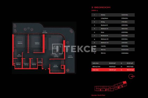 Byt v Al Marjan Island, Ras Al Khaimah, SAE 2 ložnice, 110 m² Č.: 693298 - fotografie 17