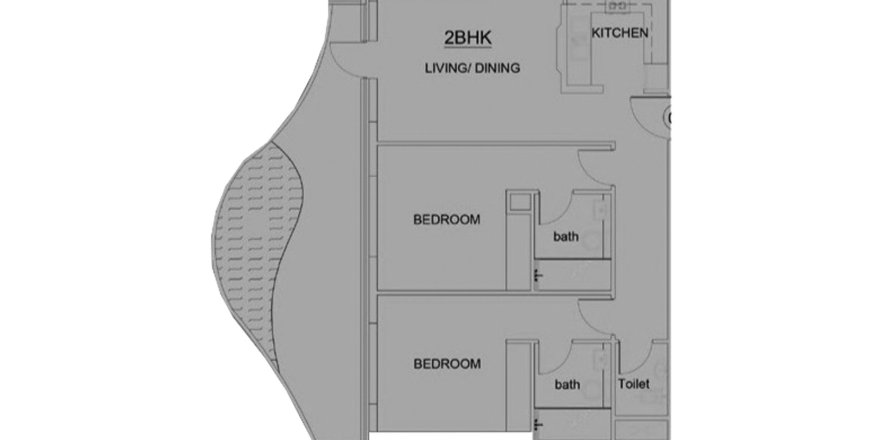 Apartment sa VOLGA TOWER sa Jumeirah Village Triangle, Dubai, UAE 2 silid-tulugan, 111 sq.m. № 409269
