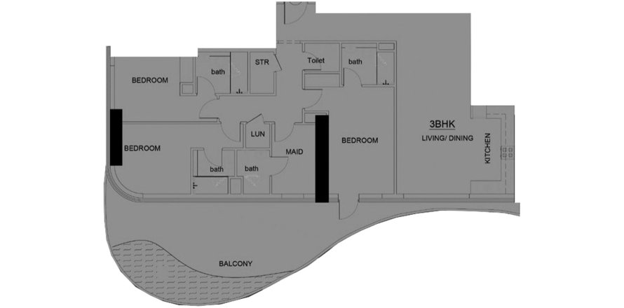阿联酋 Dubai Jumeirah Village Triangle 公寓 SAMANA CALIFORNIA  3 卧, 202 平方米 , 编号 409272