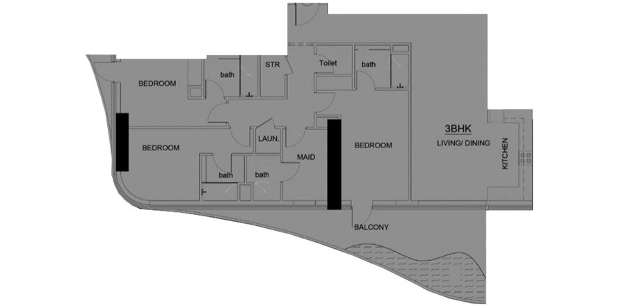 Korter asukohaga VOLGA TOWER asukohaga Jumeirah Village Triangle, Dubai, AÜE: 3 magamistoaga, 174 m² Nr 409271