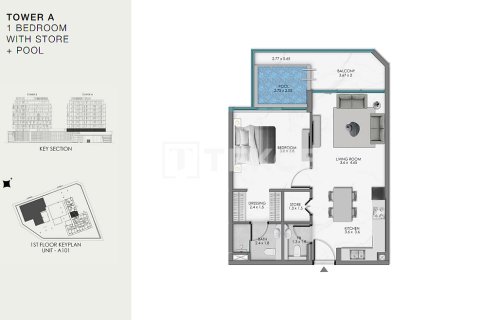 דירה למכירה ב Dubai, איחוד האמירויות  2 חדרי שינה, 121 מ"ר, מספר 677177 - תמונה 27