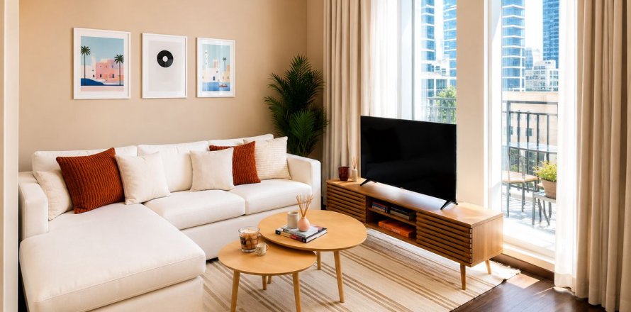 阿联酋 Dubai Downtown Dubai (Downtown Burj Dubai) 公寓  1 卧, 76.1 平方米 , 编号 736936