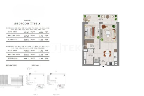 Apartament në Dubai Hills Estate, Emiratet e Bashkuara Arabe 1 dhomë gjumi, 73 m2. № 680530 - Foto 10