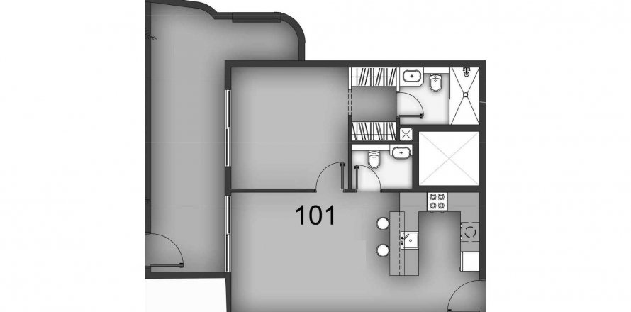 Apartment in Aizel Tower in International City, Dubai, UAE 1 bedroom, 1149790 sq.m. № 628407