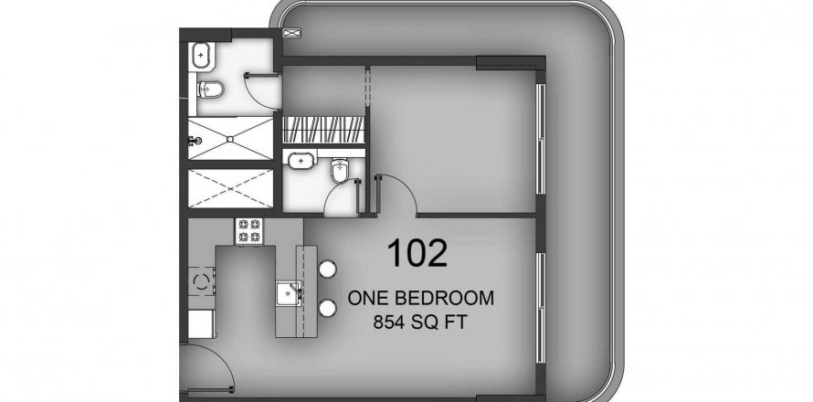 Apartment in Aizel Tower in International City, Dubai, UAE 1 bedroom, 79.34 sq.m. № 628408