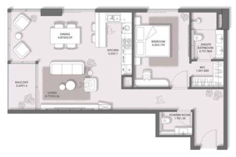 Apartman u Dubai, UAE 1 soba, 46 m2 Br. 728425 - fotografija 10