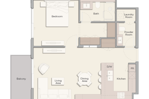 Купити квартиру в Дубай Хилс Эстейт, ОАЕ 1 кімната, 40м2, № 732568 - фото 7