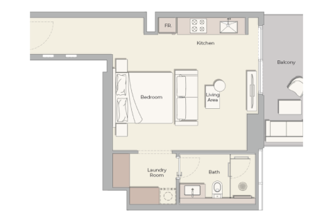 Купити квартиру в Дубай Хилс Эстейт, ОАЕ 1 кімната, 40м2, № 732568 - фото 6
