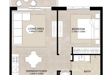 Apartament na sprzedaż w Town Square, Dubai, ZEA 1 sypialnia, 58 mkw., nr 732565 - zdjęcie 5