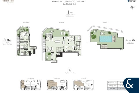 Penthouse v DESIGN QUARTER AT D3 v Dubai Design District, SAE 4 spálne, 721 m2 č. 698395 - Fotografia 22