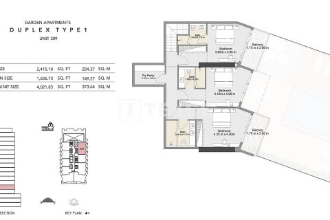 Duplex til salg i Dubai, UAE 3 soveværelser, 375 kvm № 762870 - foto 13