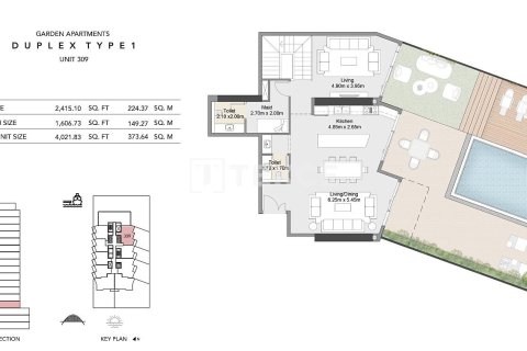 Duplex til salg i Dubai, UAE 3 soveværelser, 375 kvm № 762870 - foto 14