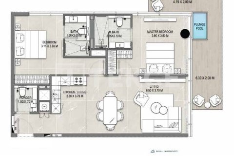 Müüa katusekorter asukohaga Dubai, AÜE: 3 magamistoaga, 314 m² Nr 762869 - pilt 27