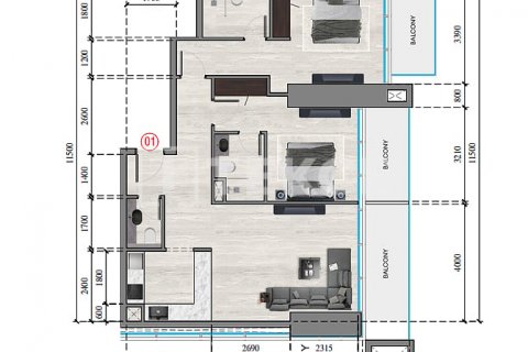 Byt v Jumeirah Village Circle, Dubai, SAE 1 ložnice, 70 m² Č.: 620386 - fotografie 13
