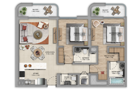 Wohnung zum Verkauf in Saadiyat Island, Abu Dhabi, VAE 1 Zimmer, 33 m2 Nr. 732579 - Foto 6