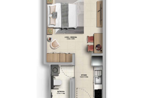 Wohnung zum Verkauf in Saadiyat Island, Abu Dhabi, VAE 1 Zimmer, 33 m2 Nr. 732579 - Foto 4