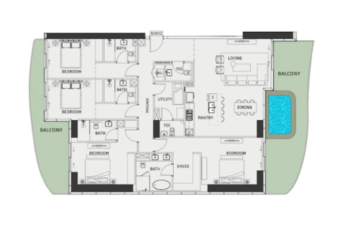 Apartament në Jumeirah Village Circle, Dubai, Emiratet e Bashkuara Arabe 1 dhomë, 39 m2. № 732582 - Foto 9