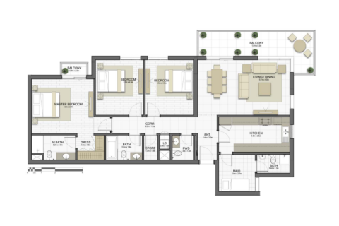 آپارتمان برای فروش در  Maryam Island، Sharjah، امارات متحده عربی  97 متر مربع ، شماره 689893 - تصویر 7