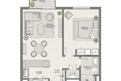Apartament na sprzedaż w Umm Suqeim, Dubai, ZEA 1 sypialnia, 67 mkw., nr 689896 - zdjęcie 8