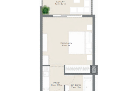 Leilighet til salgs i Al Marjan Island, Ras Al Khaimah, Emiratene 1 rom, 40 kvm Nr. 689892 - Foto 4