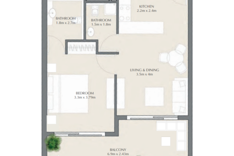 Leilighet til salgs i Al Marjan Island, Ras Al Khaimah, Emiratene 1 rom, 40 kvm Nr. 689892 - Foto 5