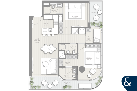 Müüa korter asukohaga Sheikh Zayed Road, Dubai, AÜE: 2 magamistoaga, 117 m² Nr 666531 - pilt 6