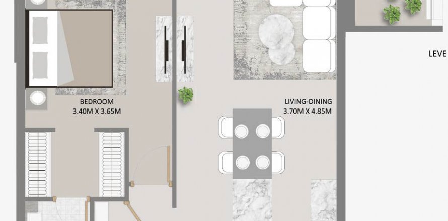 Apartment in Primero Residences in Al Furjan, Dubai, UAE 1 bedroom, 81.55 sq.m. № 497648