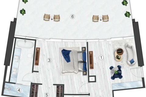 Huoneisto Ras Al Khaimah, Arabiemiraatit 1 makuuhuone, 120 m2 № 693655 - kuva 13