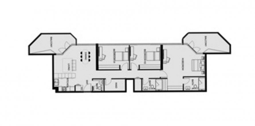 Apartament në Luxury Canal Residences në Dubai, Emiratet e Bashkuara Arabe 3 dhoma gjumi, 154.13 m2. № 584908