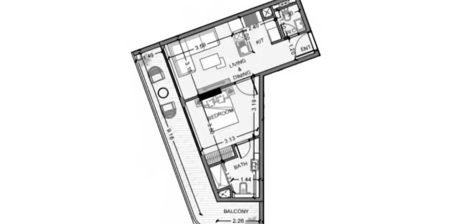 Διαμέρισμα σε Celesto Tower 2 σε Dubai Land, ΗΑΕ 1 υπνοδωμάτιο, 60.53 τ.μ. Αρ. 705113